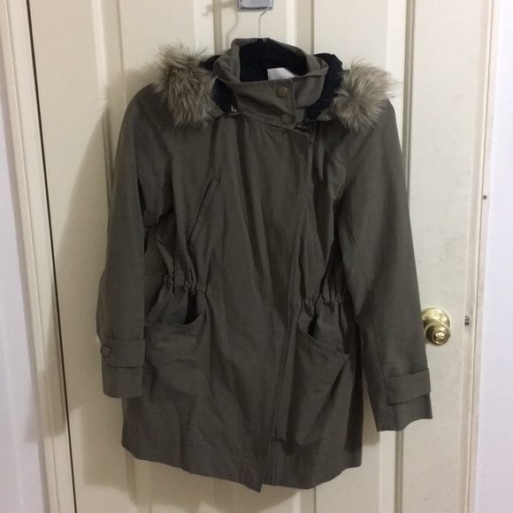 Loft Olive Parka Jacket - Picture 1 of 8